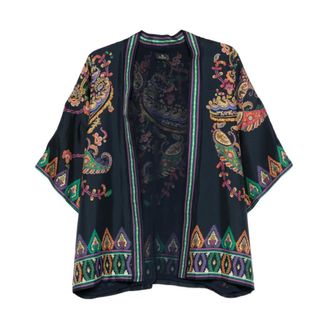 Etro Jassen, Dames, Veelkleurig, S, Giacca con stampa paisley