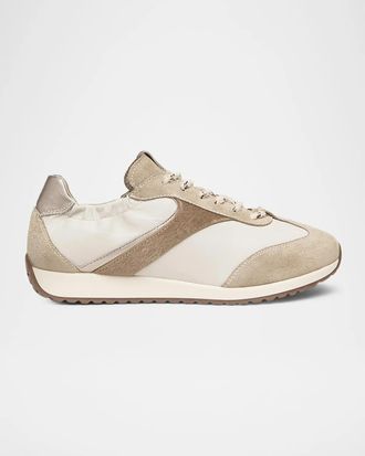Nero Giardini Mixed Leather Low-Top Sneakers