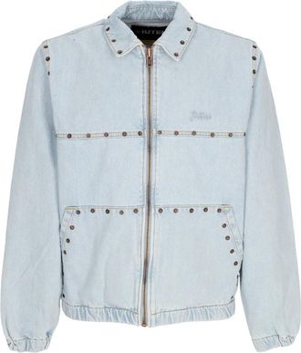 Iuter Denim jack met ritssluiting en zakken - Heren - Spijkerjassen - Blauw - M - Denim - Jassen