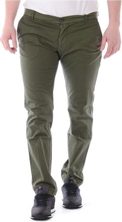 Daniele Alessandrini Jeans - Heren - Chinos - Groen - S - Katoen - Broeken