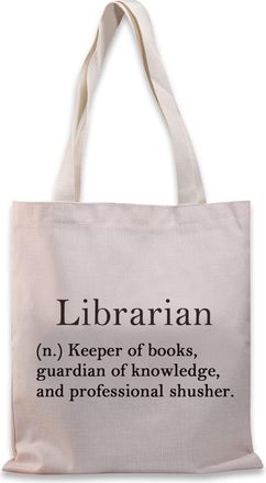 Generic Librarian Tote Bag For Women School Librarian Gift Librarian Appreciation Gift Librarian Definition Gift (Keeper of books TG), M