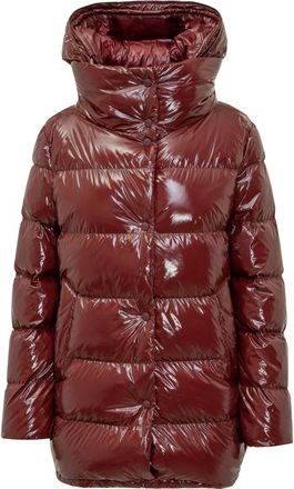 Herno Red Quilted Hood Jacket
