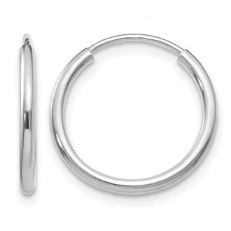 Diamond2Deal 14k Gold 1.50mm Polished Round Endless Hoop Earrings