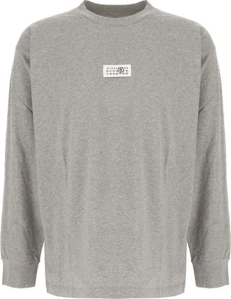 Maison Margiela Tops, Heren, Grijs, M, Felpe Long Sleeve Top