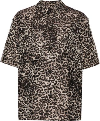 AllSaints Jemi Leppo jacquard shirt - women - Recycled Polyester/Cotton/Polyamide/Metallic Fibre - 10 - Black