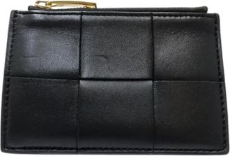 Bottega Veneta Pre-owned Vintage Card Case - Dames - Vintage Accessoires - Zwart - ONE Size - Leer - Vintage