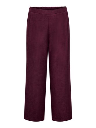 Only Carmakoma Schlupfhose ONLY CARMAKOMA CARBAY STRAIGHT PANTS WVN BF, Damen, Gr. 42, L&auml;nge 32, rot (winetasting), Web, Obermaterial: 100% Polyester, unifarben, Hos