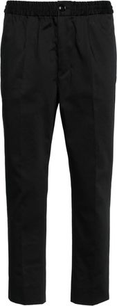 Ami elasticated-waist cropped trousers - men - Cotton/Cotton/Polyester - M - Black