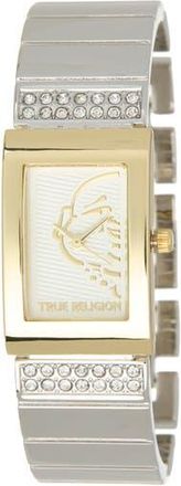 True Religion Buddha Face Square Bracelet Watch, 22mm in White/Two Tone at Nordstrom Rack