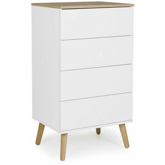 Les Tendances Cassettiera alta 4 cassetti CASPER bianco