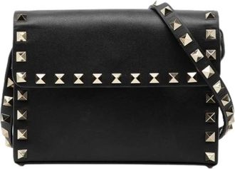 Valentino Pre-owned Cross Body Bags, female, Black, Size: ONE SIZE Pre-owned Leather Crossbody Bag
