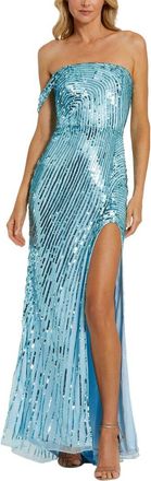 Mac Duggal Mesh Sequin Gown