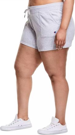 Champion Womens French Terry Plus Size Shorts In Grey