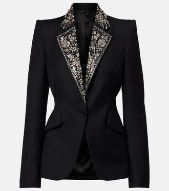 Alexander McQueen Embellished single-breasted blazer