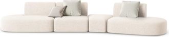BLOOMINGLOFT 6-Sitzer Designsofa Chiara Chenille ohne Rückenlehne - Rechts