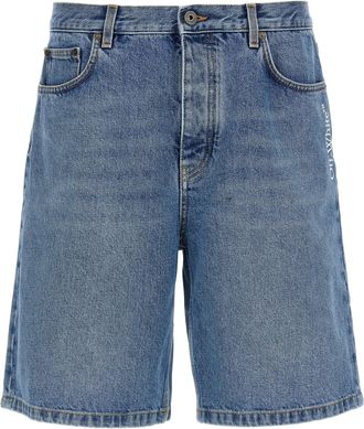 Off-white Cremewei&szlig;e Half Arrow-Bermudashorts
