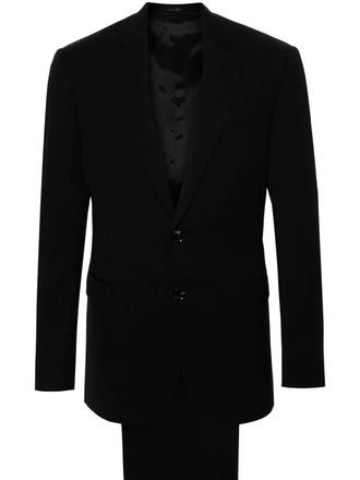 Giorgio Armani Tailored Black Wool Notch Lapel Suit