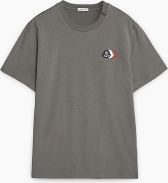 Moncler Mens Triple Logo Shirt Grey - Size: 44