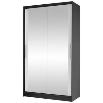 Mirjan24 Mobilier1 - Armario Closico 165, Negro + Blanco, 200x100x58cm, Puertas De Armario: Correderas, N&uacute;mero De Estantes: 0