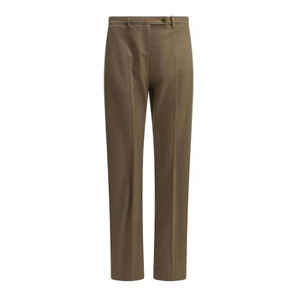 Khaite Hunter Pantalon - Dames - Broeken - Beige - Maat: 2XS Zijde