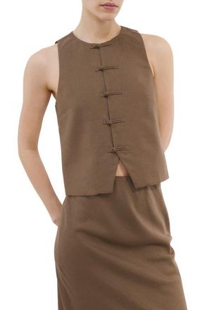 Mango Toggle Closure Vest in Brown at Nordstrom, Size X-Small