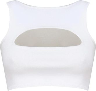 Dsquared2 Stijlvolle mouwloze top - Dames - Tops zonder mouwen - Wit - L - Katoen - Tops