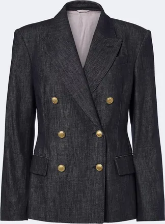 Brunello Cucinelli Double-breasted denim blazer
