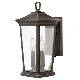 Netlighting Bromley 2 Light Outdoor Medium Wall Lantern Light Bronze IP44 E14