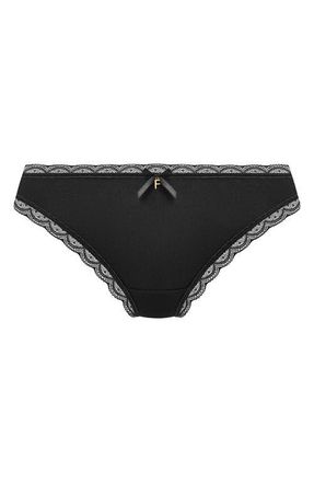 Freya Flirt Lace Trim Briefs in Black at Nordstrom, Size X-Large