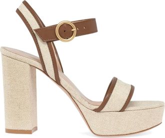 Gianvito Rossi Milos sandalen met plateauzool - Beige