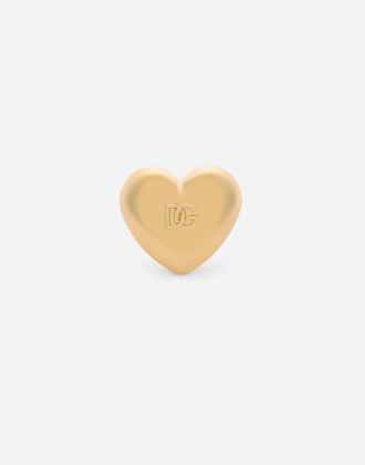 Dolce & Gabbana Heart Ring With Embossed Dg Logo - Woman Bijoux Gold Metal L