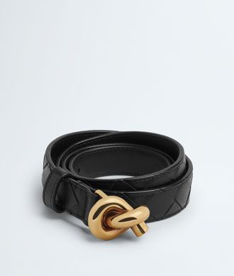 Bottega Veneta Knot Belt - Black - Women - 70 - 100% Calfskin