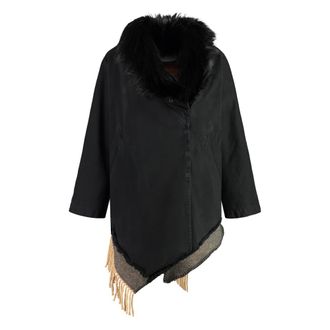 Bazar Deluxe Jassen, Dames, Zwart, M, Katoen, Canvas Parka
