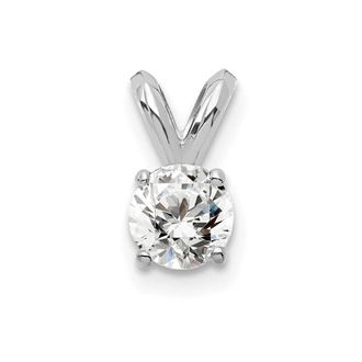 Diamond2Deal 14k Gold 1/4 Ct Lab Grown Diamond Round Solitaire Pendant