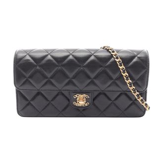 Chanel Pre-owned Vintage Quilted Leather Shoulder Bag - Dames - Vintage Schoudertas - Zwart - ONE Size - Leer - Vintage