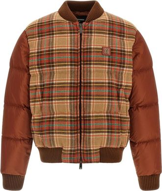 Dsquared2 Jassen, Heren, Bruin, L, Wol, Gewatteerde Bomberjack