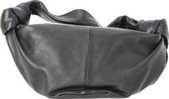 Bottega Veneta Pre-owned Womens Double Knot Teen Shoulder Bag in Black Leather - One Size
