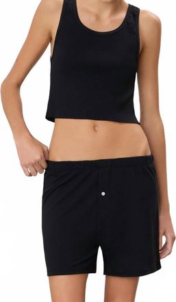 &Eacute;terne Cropped Scoop Neck Tank In Black
