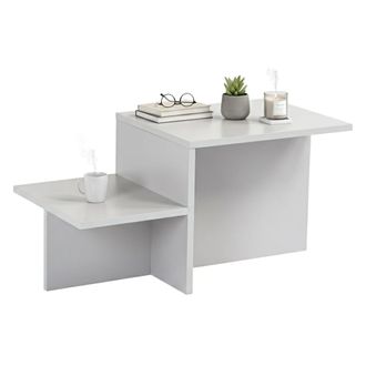 Dmora Mesa De Caf&eacute; Cantello, Mesa De Centro Baja, Revistero Para Sof&aacute;, Estante De La Sala De Estar, 80x40 H40 Cm, Gris - Dmora