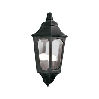 Netlighting Parish 1 Light Outdoor Wall Half Lantern Light Black IP44 E27