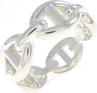 Herm&egrave;s Silver Silver 925 Band Ring (Pre-Owned)