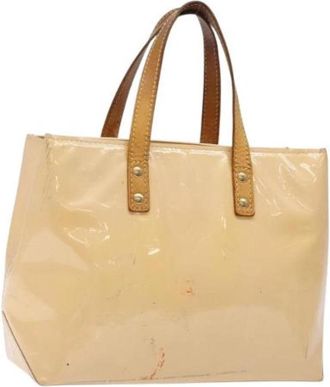 Louis Vuitton Tweedehands leren Louis Vuitton tassen - Dames - Vintage Handtas - Beige - ONE Size - Leer - Vintage