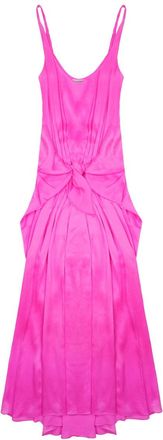 J.W.Anderson Vibrant Pink Silk Dress With Waist Knot Detail