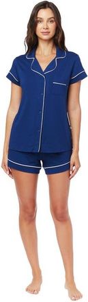 The Cats Pajamas Pima Knit Short Set in Classic Marine Blue at Nordstrom, Size X-Small