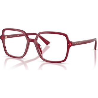 Jimmy Choo London 55mm Square optical glasses in Red at Nordstrom