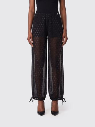 Liu Jo Pantaloni harem a gamba larga in tulle con strass