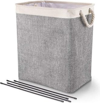 OEM Cesto Para Ropa Sucia Plegable - 41 X 31 X 50 Cm - Tela De Lino Gruesa Con Forro Impermeable Tc - Para Lavander&iacute;a Habitaci&oacute;n Ba&ntilde;o - 1 Unidad