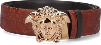 Versace Medusa Reversible Belt - Brown