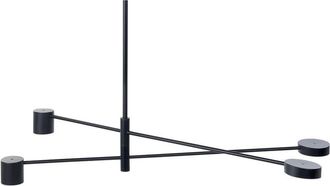 Beliani Modern 4-Light Pendant Lamp Minimalist Black Bandon