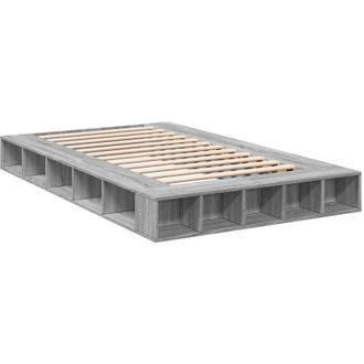 vidaXL Bed Frame without Mattress Grey Sonoma 140x190 cm Vidaxl